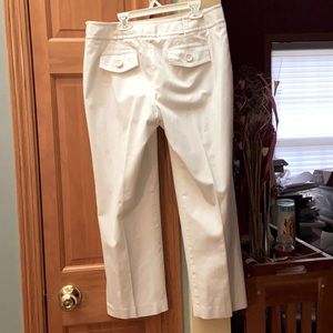White “Ann” Ann Taylor Loft dress pants Size 8